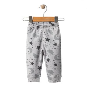 Бебешки панталон с десен на звезди и луни
