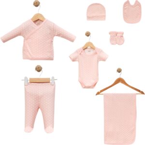 Комплект бебешки дрехи за изписване  от 7 части