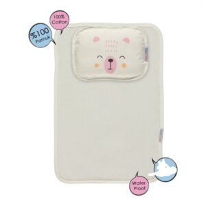 Бял памучен, водоустойчив бебешки протектор